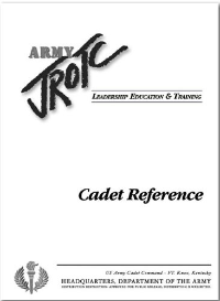 Army JROTC Cadet Reference Book cover